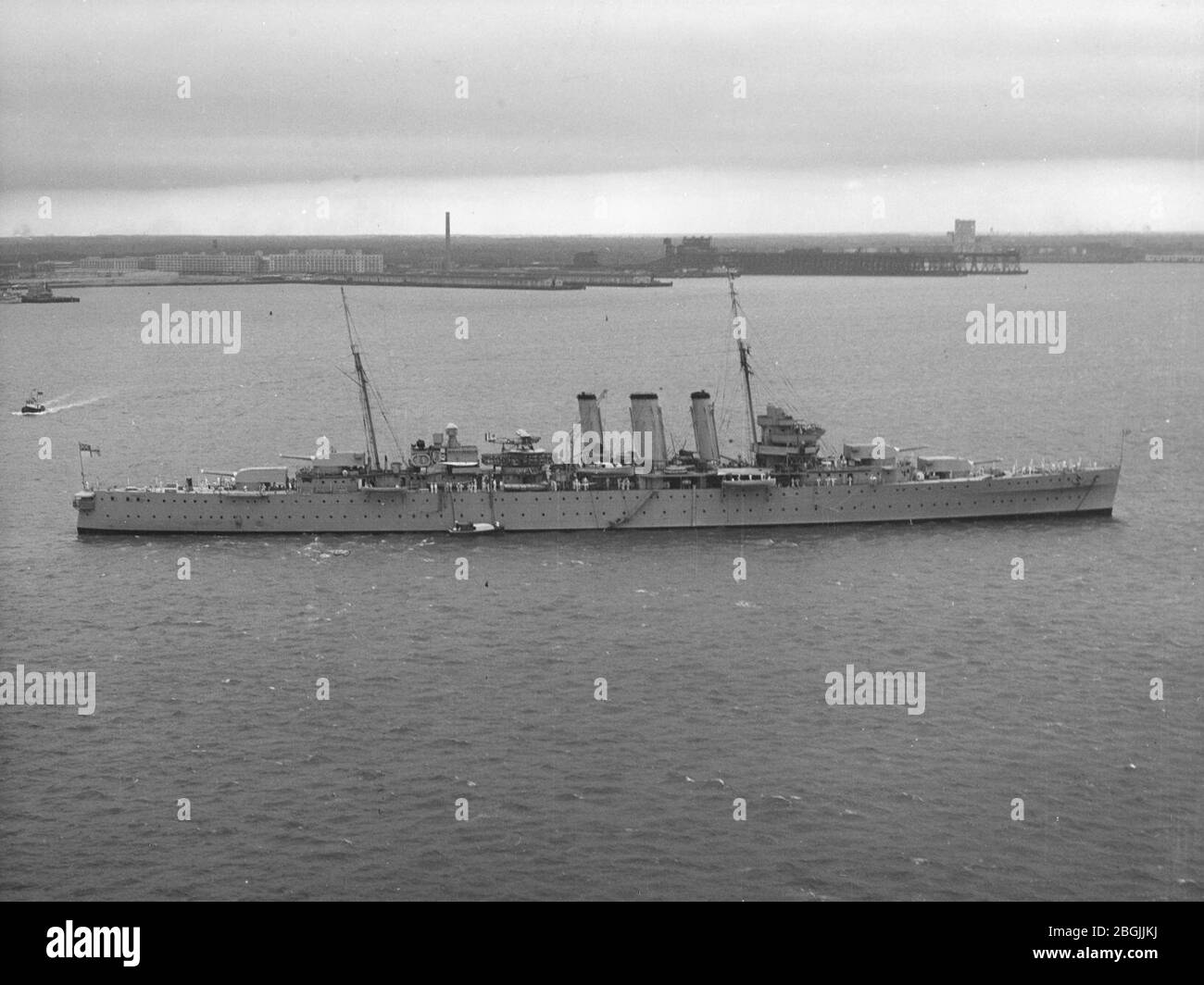 HMS Norfolk (78) a Hampton Roads il 29 settembre 1933. Foto Stock