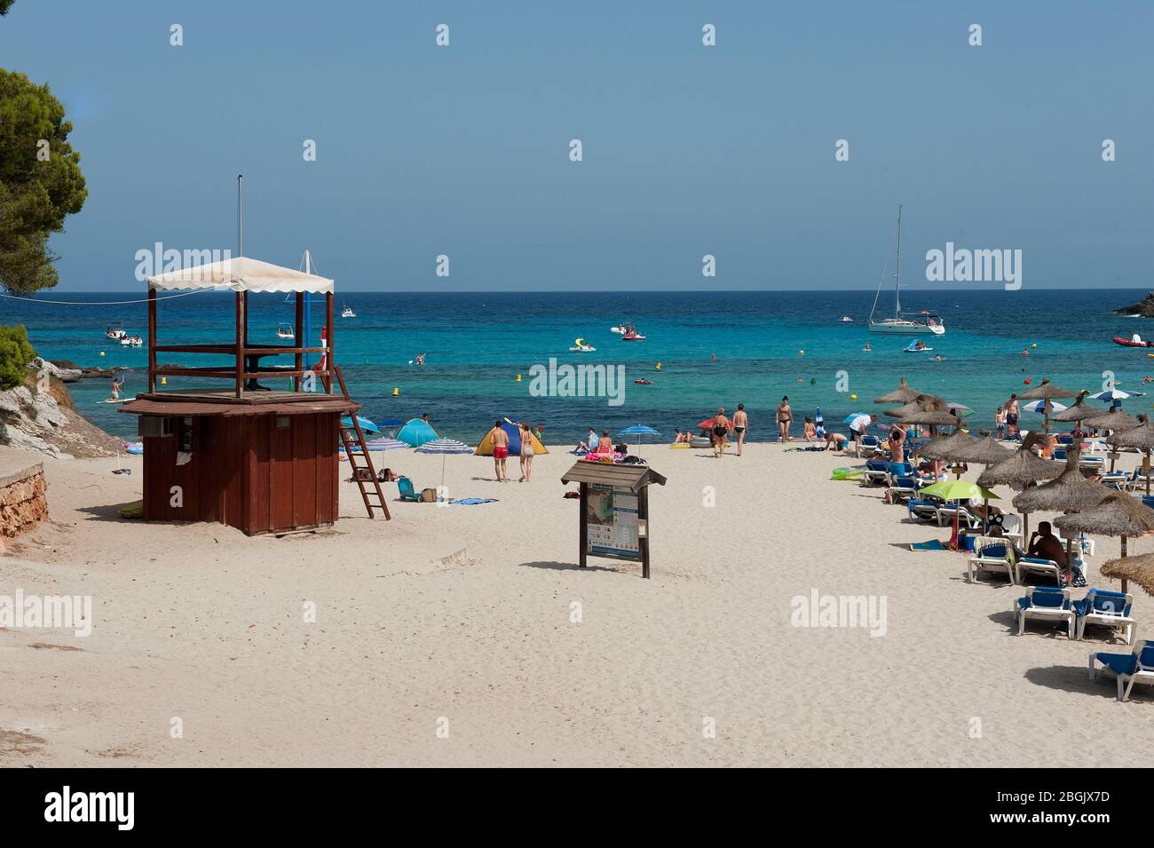 spiaggia, baia; baia; Font de sa Cala; Mallorca; Isole Baleari; Spagna; Europa / Font de sa Cala | Strand, Badebucht; Font de sa Cala; Mallorc Foto Stock