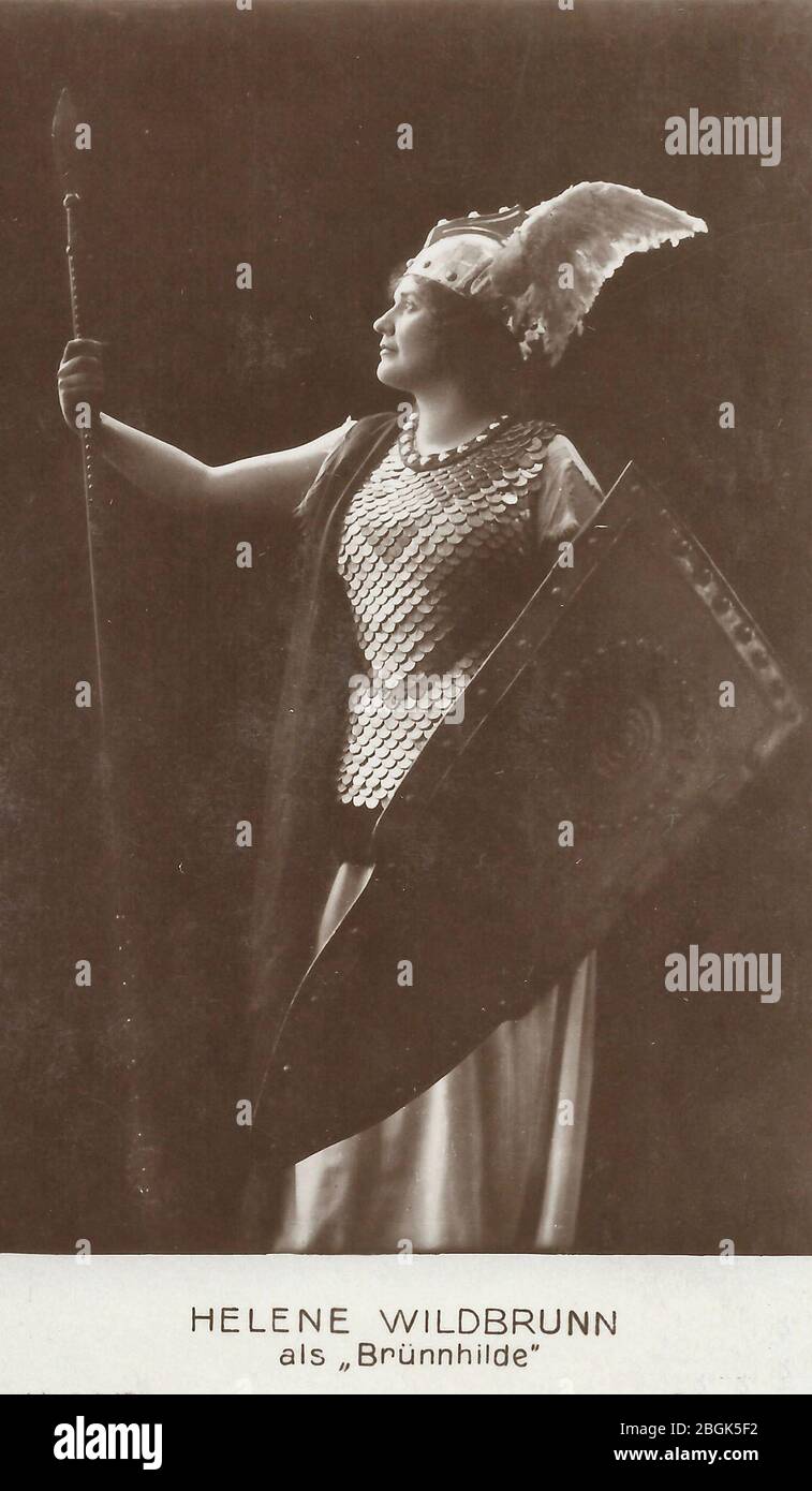 Helene Wildbrunn come Brunnhilde, circa 1922 Foto Stock