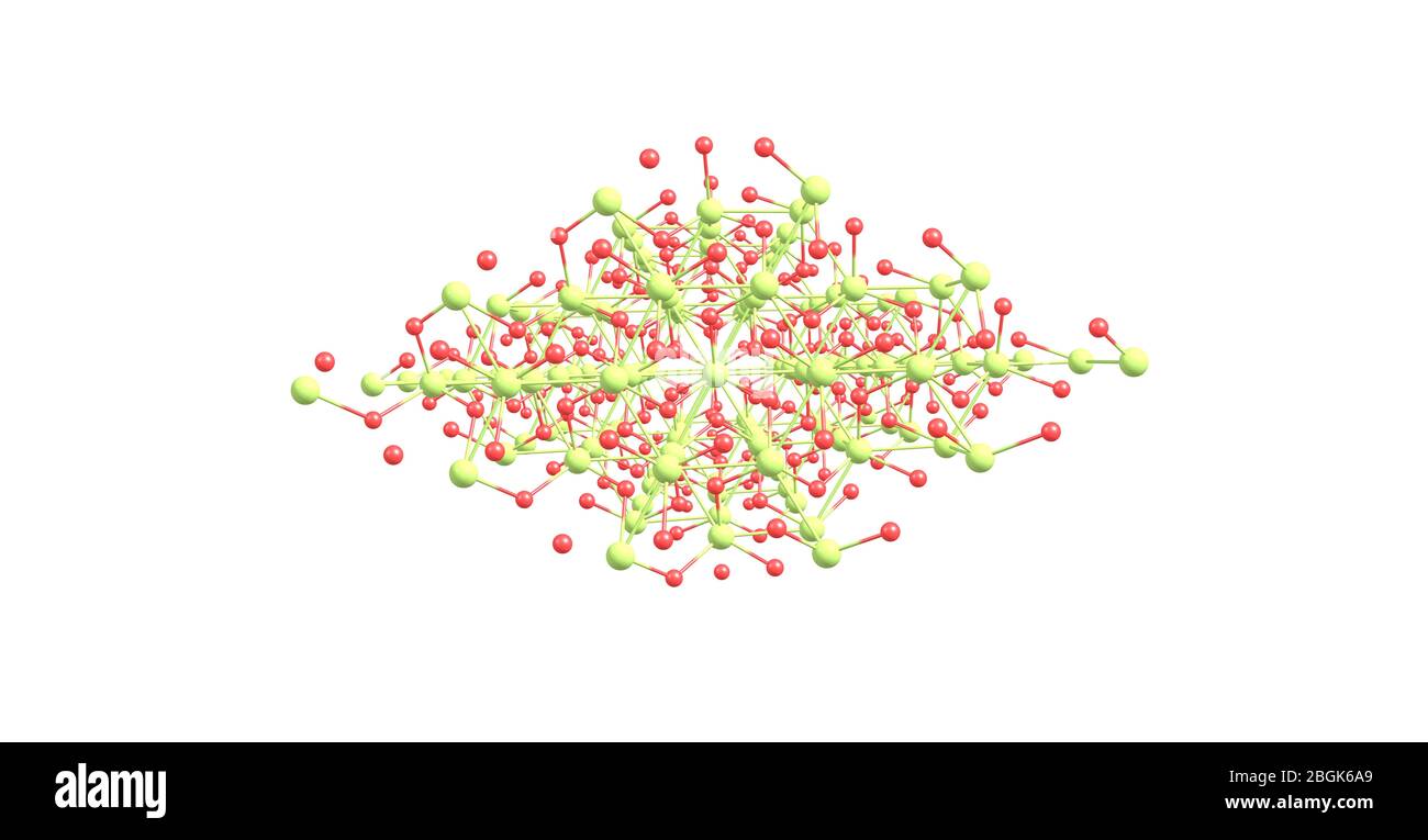 Il corindone è una forma cristallina di ossido di alluminio contenente tipicamente tracce di ferro, titanio, vanadio. È un minerale che forma la roccia. illustrazioni 3d Foto Stock