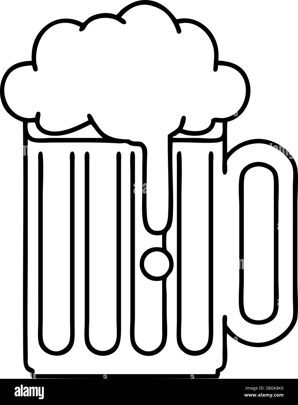 tatuaggio in stile nero di una tankard birra Illustrazione Vettoriale