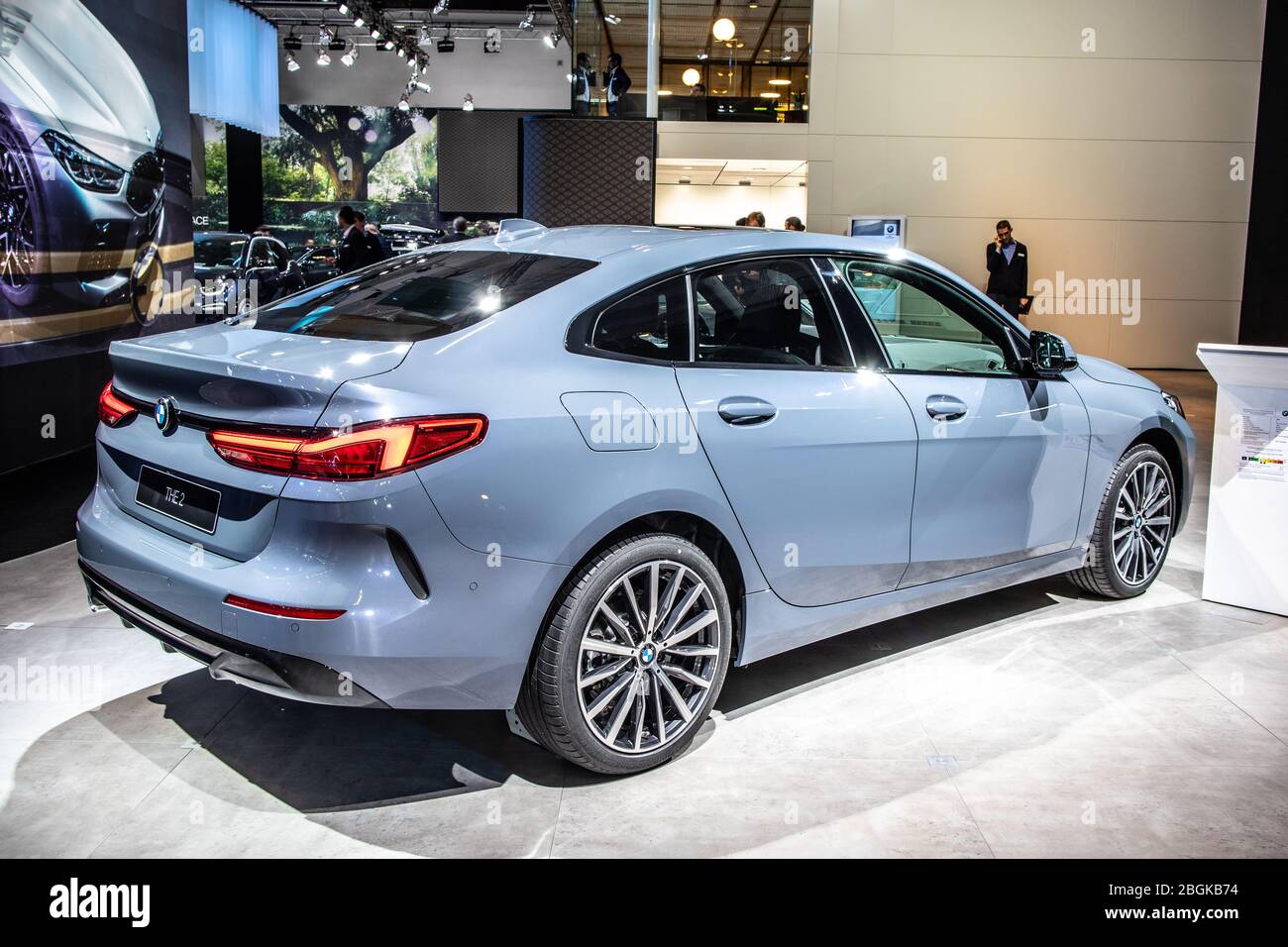 Bruxelles, Belgio, 09 gennaio 2020: BMW Serie 2 Gran Coupe 218i al Salone di Bruxelles, seconda generazione, F44, vettura executive subcompatta prodotta da BMW Foto Stock