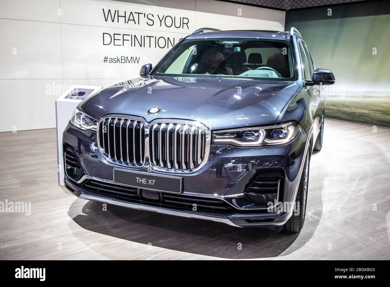 Bruxelles, Belgio, 09 gennaio 2020: Nuova BMW X7 prodotta al Salone di Bruxelles, SUV G07 anno modello 2020 prodotto e commercializzato dalla BMW Foto Stock