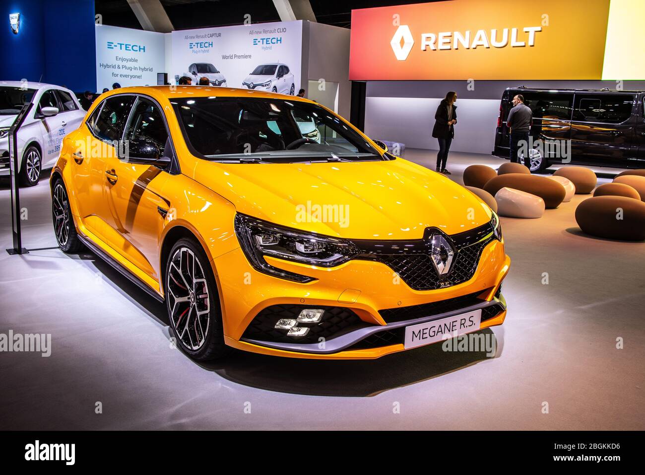 Bruxelles, Belgio, 09 gennaio 2020: Renault Megane IV R.S. al Salone di Bruxelles Motor Show, quarta generazione, piattaforma CMF-CD, rs CAR prodotta da Renault Foto Stock