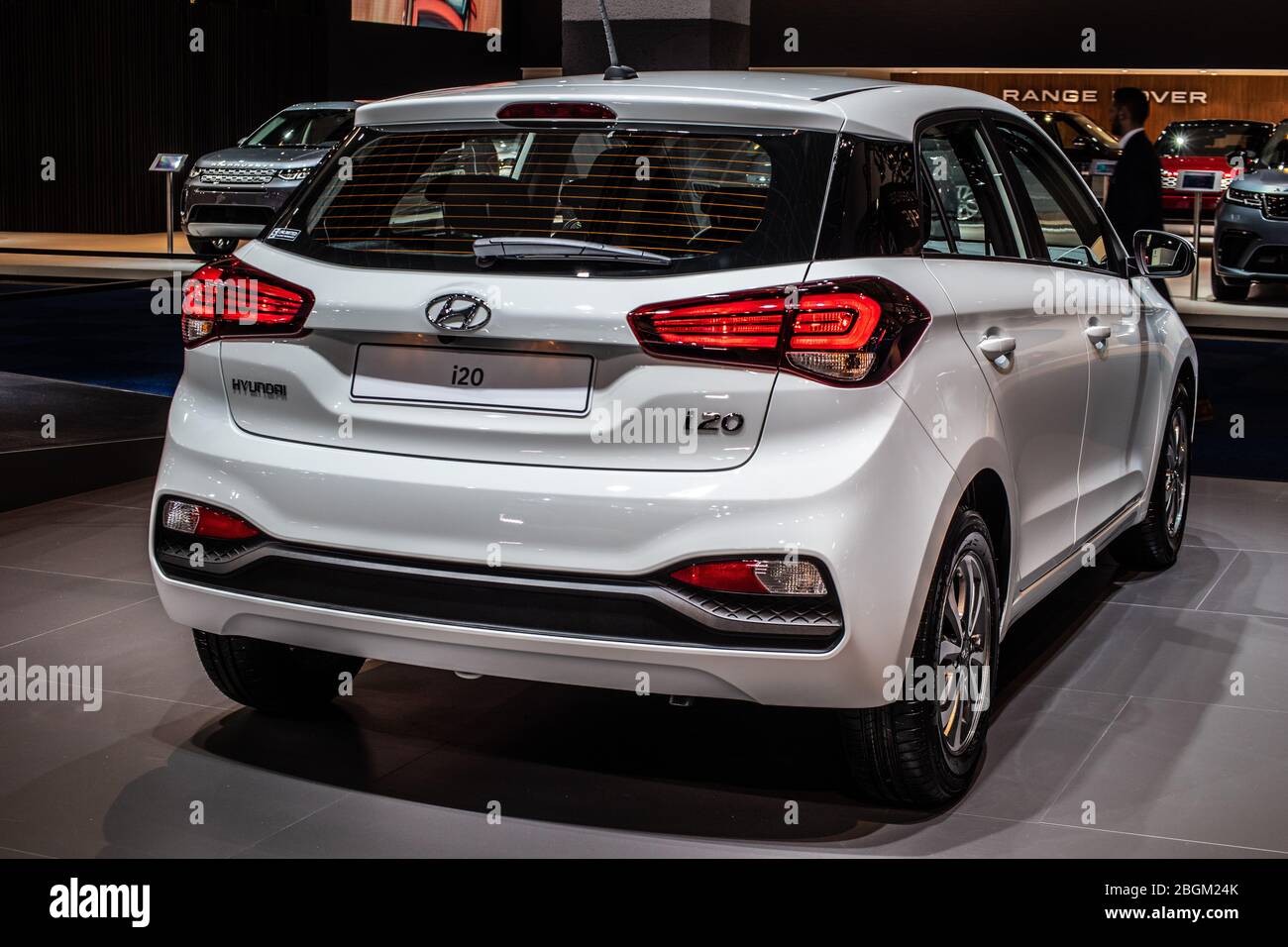 Bruxelles, Belgio, 2020 gennaio Hyundai i20, Brussels Motor Show, seconda generazione, Facelift, prodotto dal produttore automobilistico sudcoreano Hyundai Foto Stock