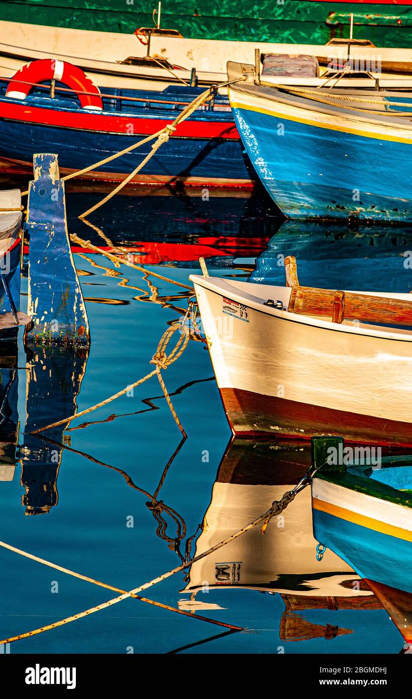 Italia Calabria Scilla Barche Foto Stock