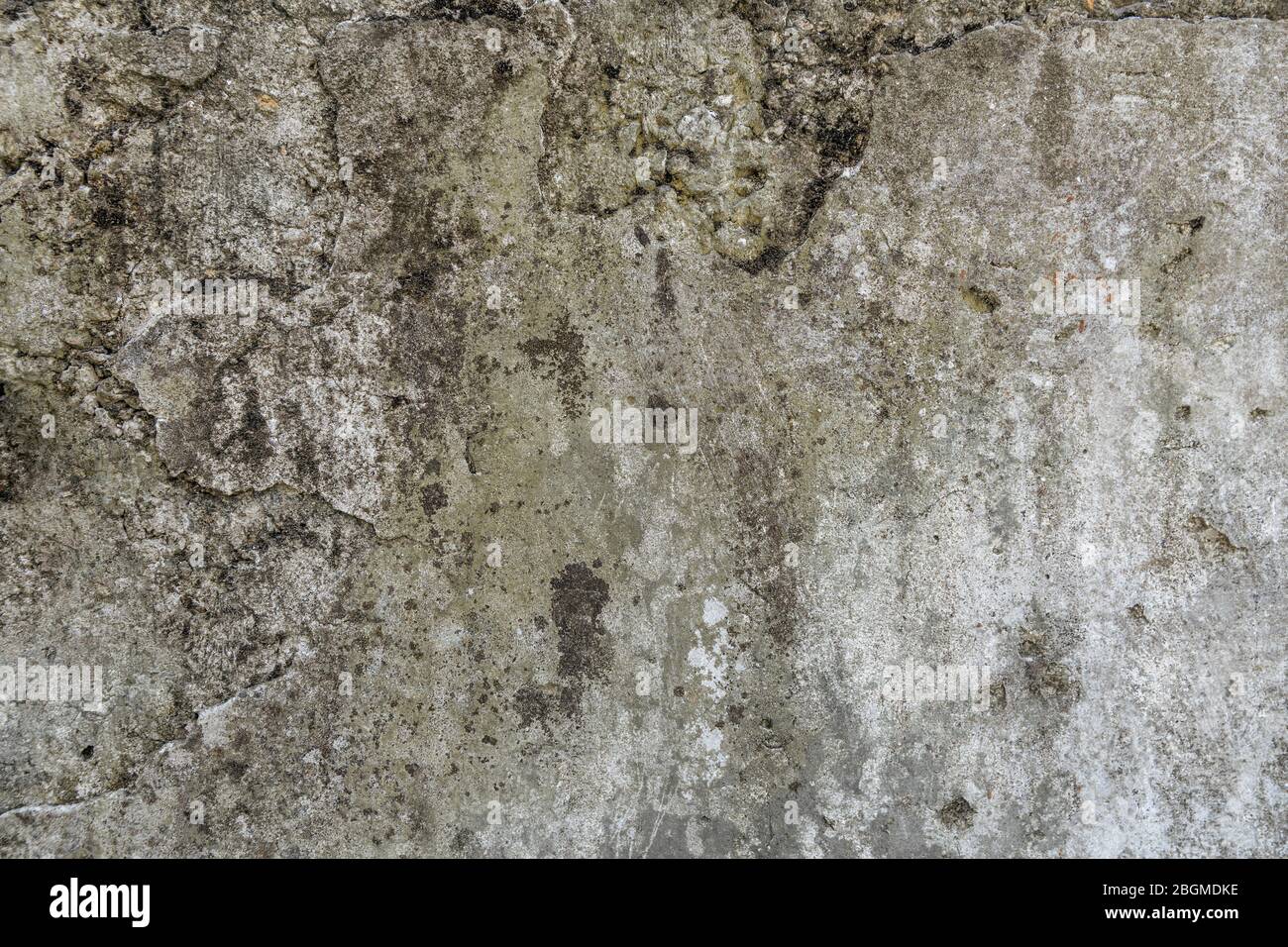 Sporco vecchio muro di cemento con qualche stampo. Sfondo. Texture Foto Stock
