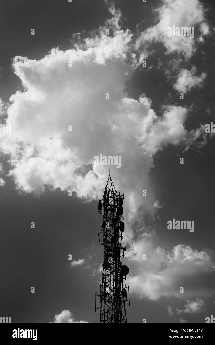 Rete mobile tower in India Foto Stock