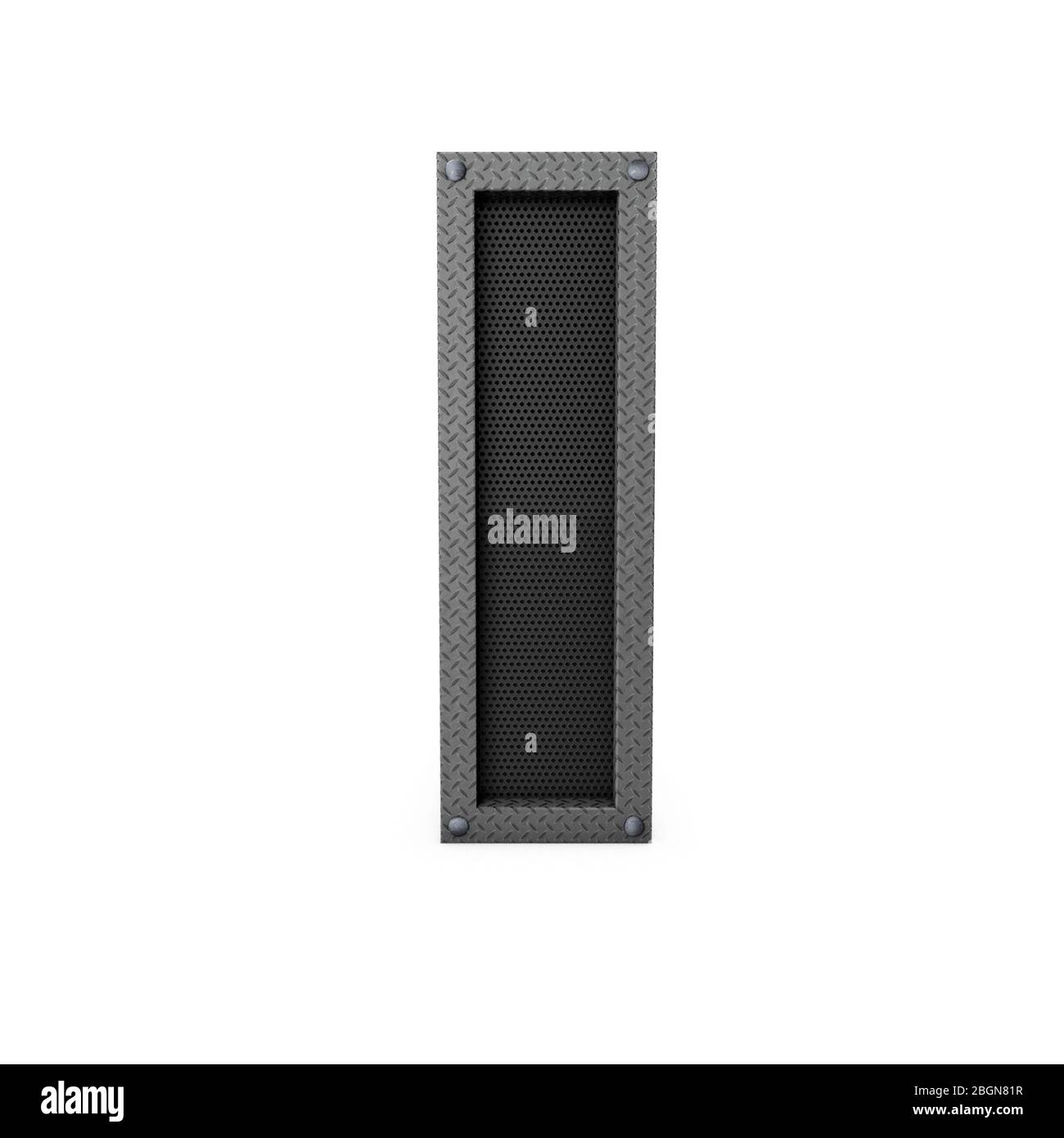 Tipo di metallo industriale numero 1. Rendering 3D Foto Stock