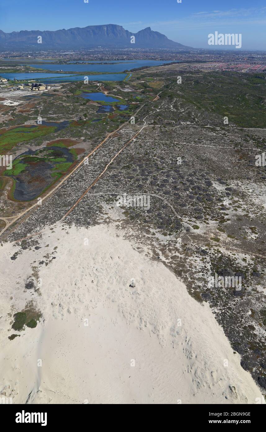 Veduta aerea dei campi di allevamento di Philippi Foto Stock