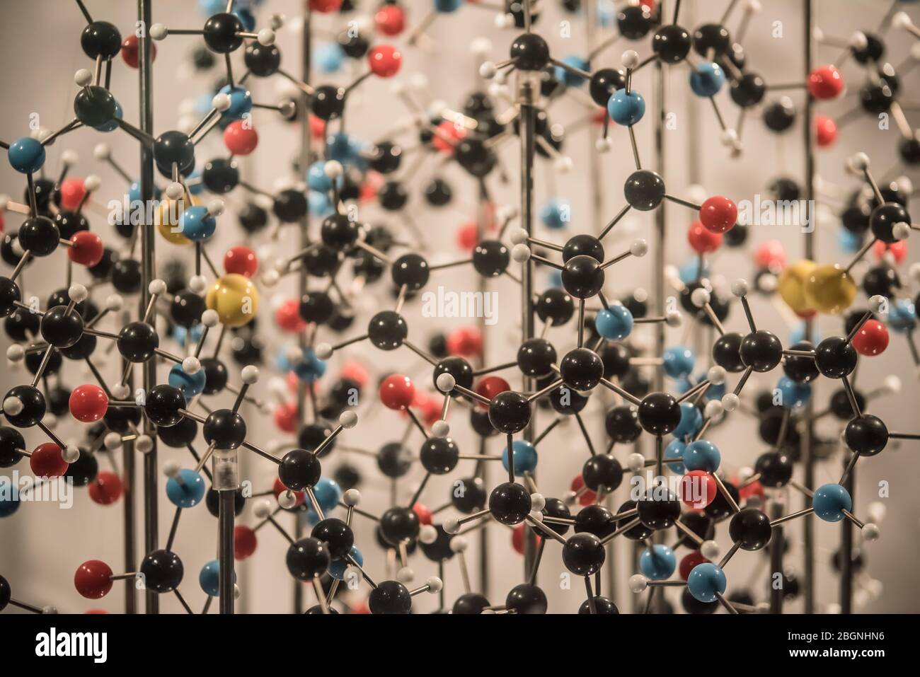 Modello educativo sulla molecola di plastica Foto Stock