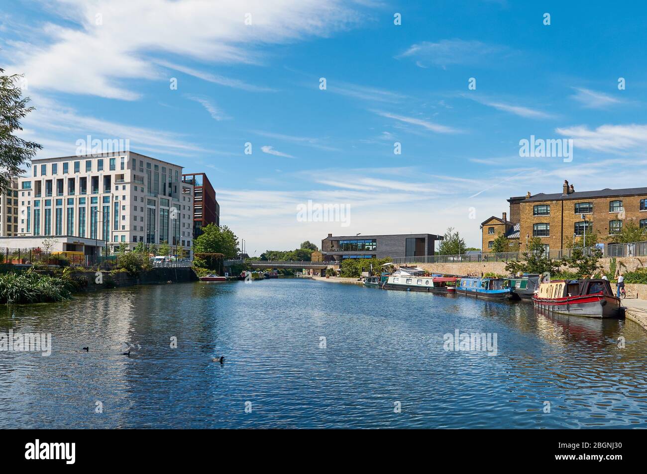 Il Regent's Canal a King's Cross, North London UK Foto Stock