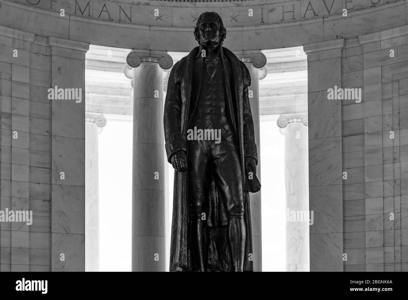 Statua di Thomas Jefferson nel Jefferson Memorial a Washington, D.C. Foto Stock