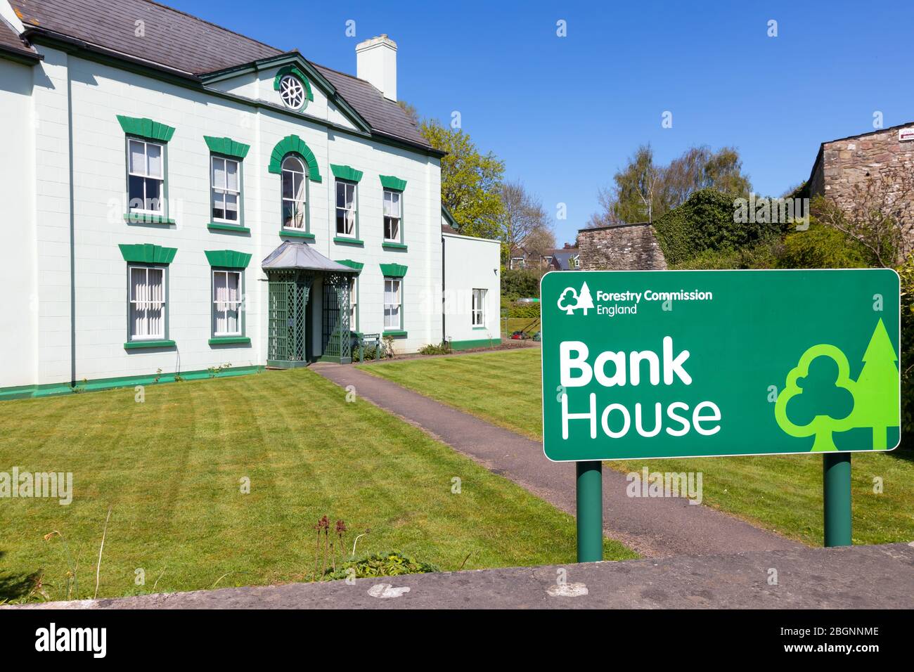 Banca House, Commissione forestale, , Coleford, Gloucestershire. Foto Stock