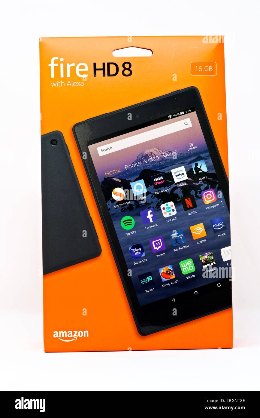 Amazon Fire HD 8 con Alexa Foto Stock