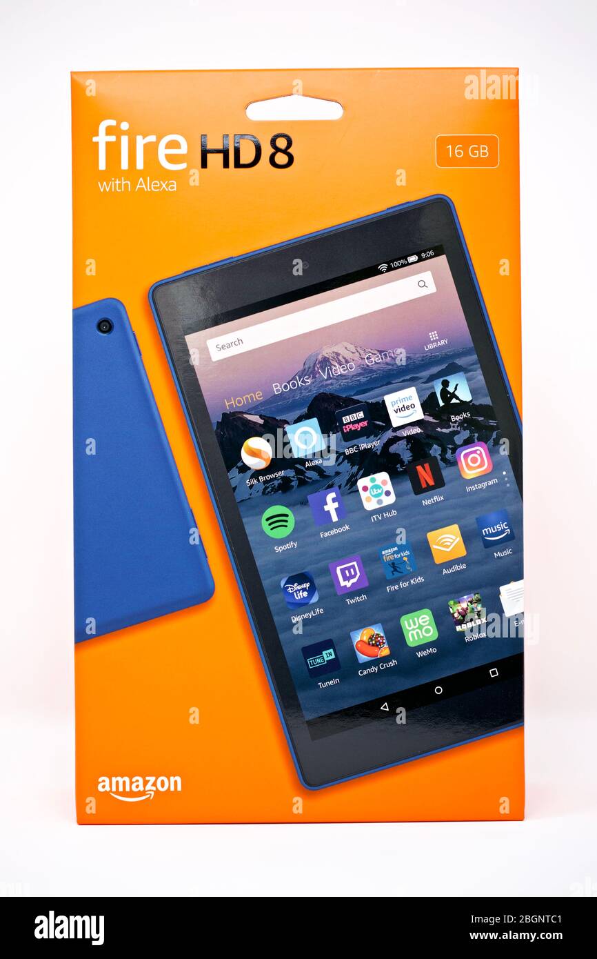 Amazon Fire HD 8 con Alexa Foto Stock