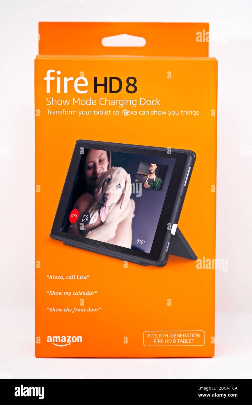 Amazon Fire HD 8 con Alexa Foto Stock