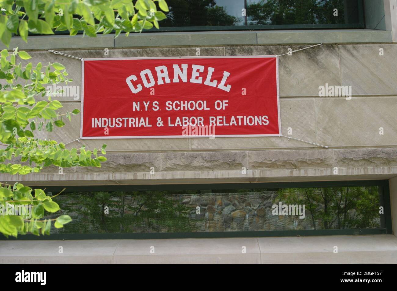 Cartello ILR. Ives Hall, Università di Cornell Foto Stock