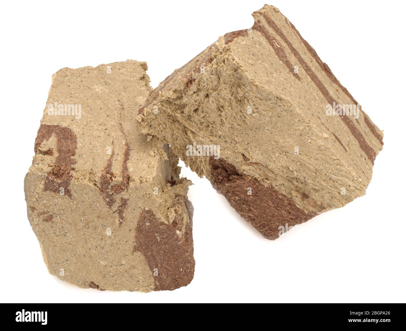 Halva su sfondo bianco Foto Stock