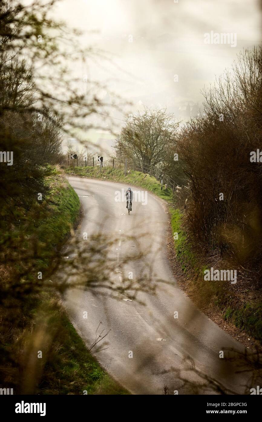 Ciclismo nella Foresta di Dean Foto Stock