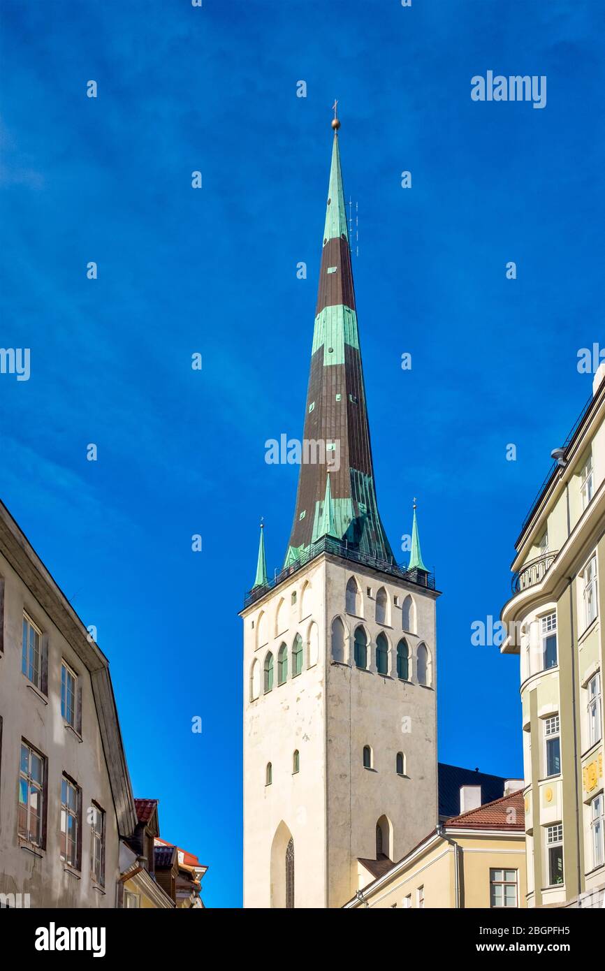 Chiesa di Sant’OLAF a Tallinn, Estonia Foto Stock