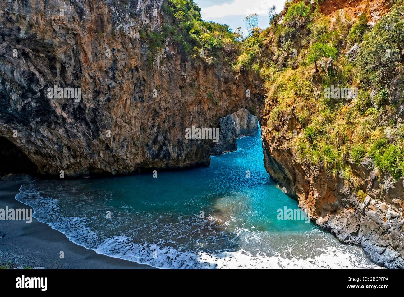 Italia Calabria San Nicola Arcella spiaggia Arcomagno | Italia Calabria San Nicola Arcella spiaggia Arcomagno Foto Stock