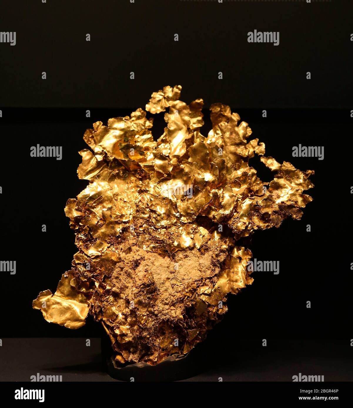 Pezzo di oro nativo. Sierra Nevada. California. USA. Foto Stock