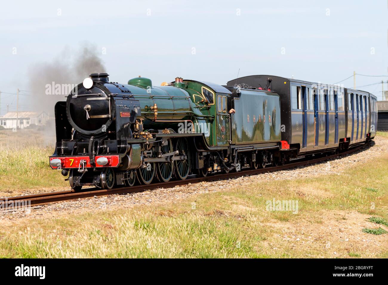 La ferrovia Romney, Hythe e Dymchurch Foto Stock