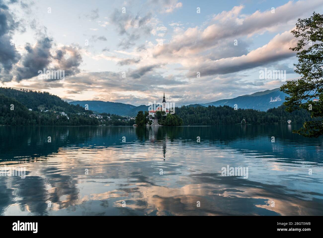 Lago di Bled Foto Stock