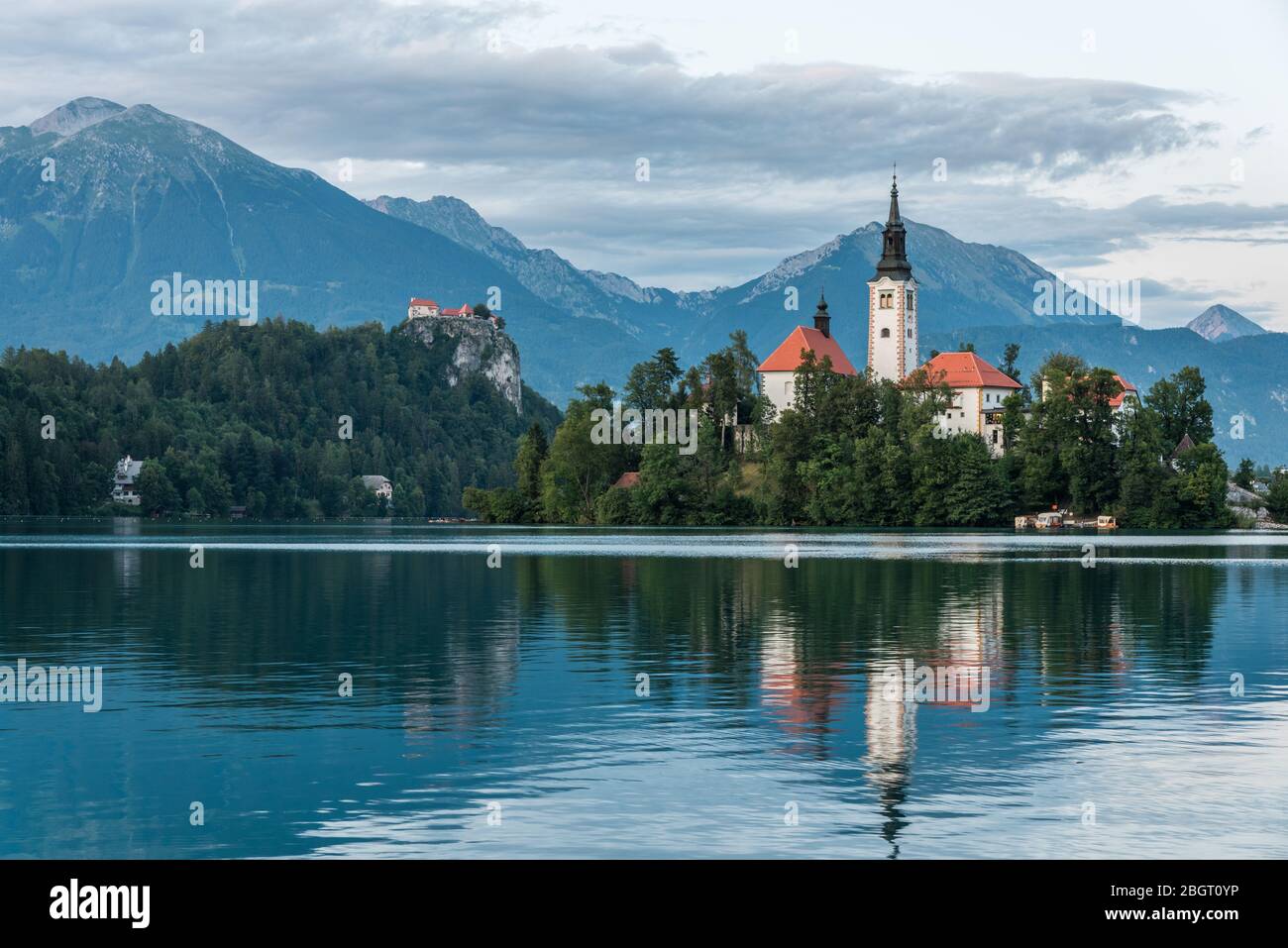 Lago di Bled Foto Stock