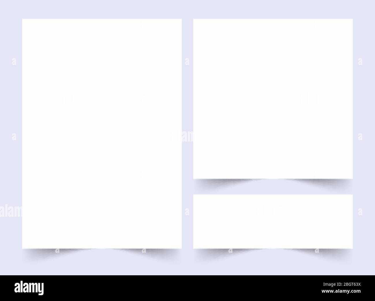 Set di vettori quadrati bianchi 3d vuoti. Banner , badge , interfaccia per l'illustrazione dell'applicazione vettore eps10 Illustrazione Vettoriale