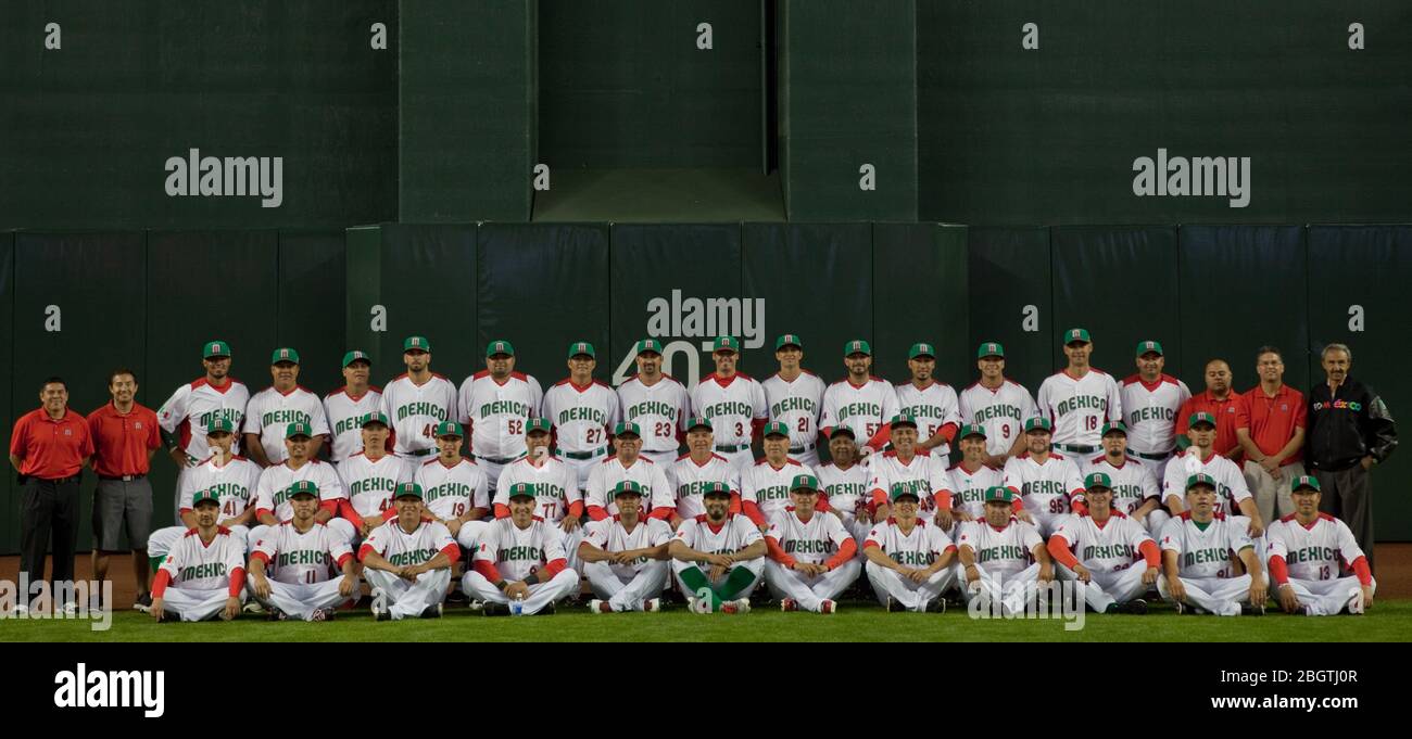 Foto ufficiale del Team messicano per il World Baseball Classic 2013. World Baseball Classic, Chase Field Stadium a Phoenix, Arizona. Foto ©: NO Foto Stock