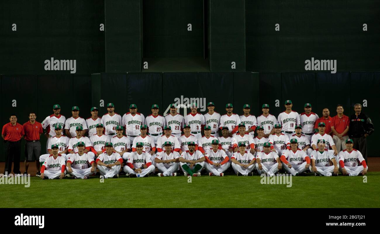 Foto ufficiale del Team messicano per il World Baseball Classic 2013. World Baseball Classic, Chase Field Stadium a Phoenix, Arizona. Foto ©: NO Foto Stock