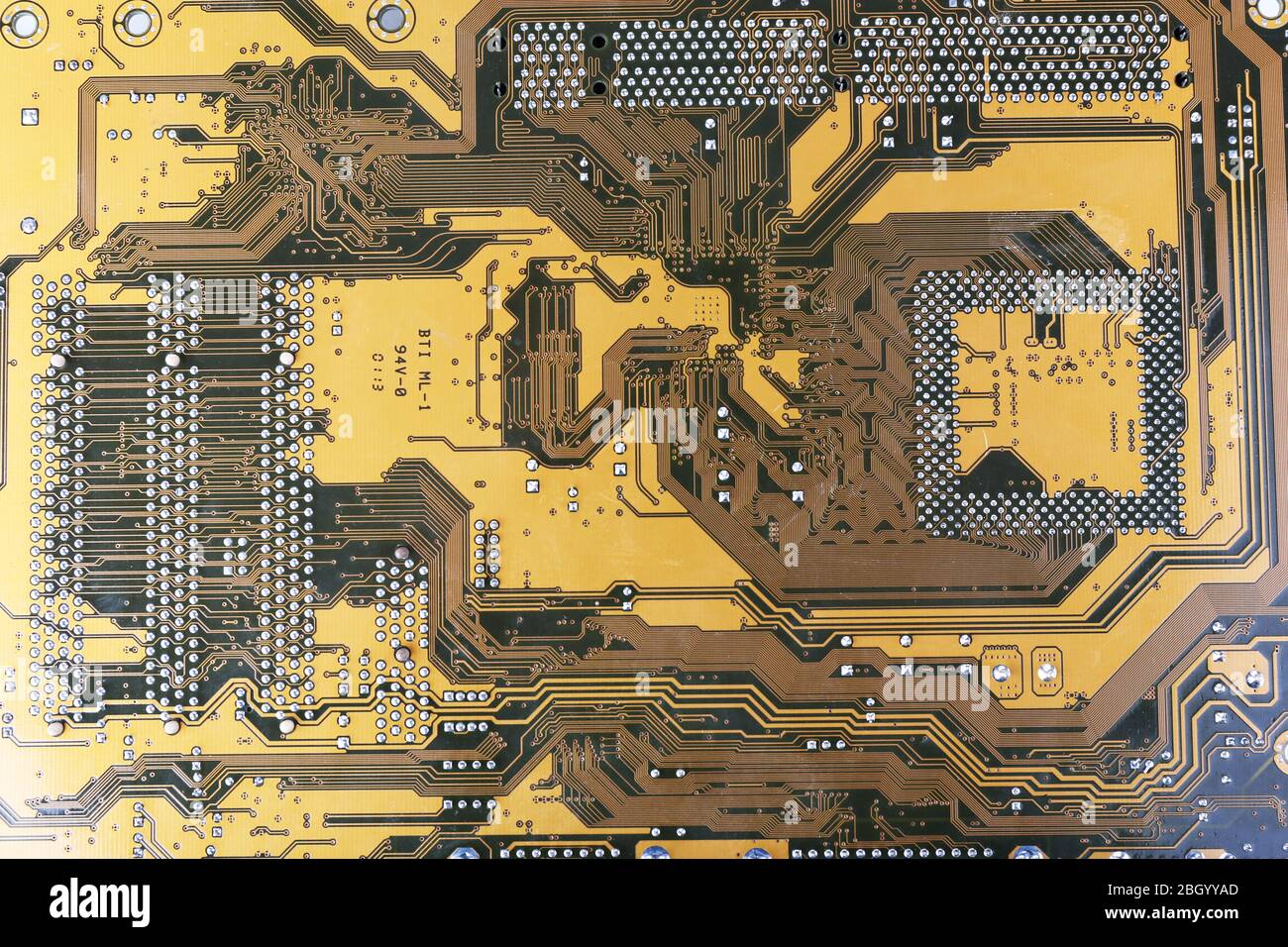 Scheda madre, vista macro Foto Stock