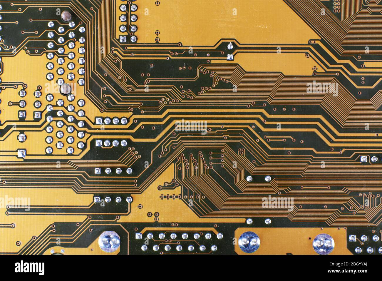 Scheda madre, vista macro Foto Stock