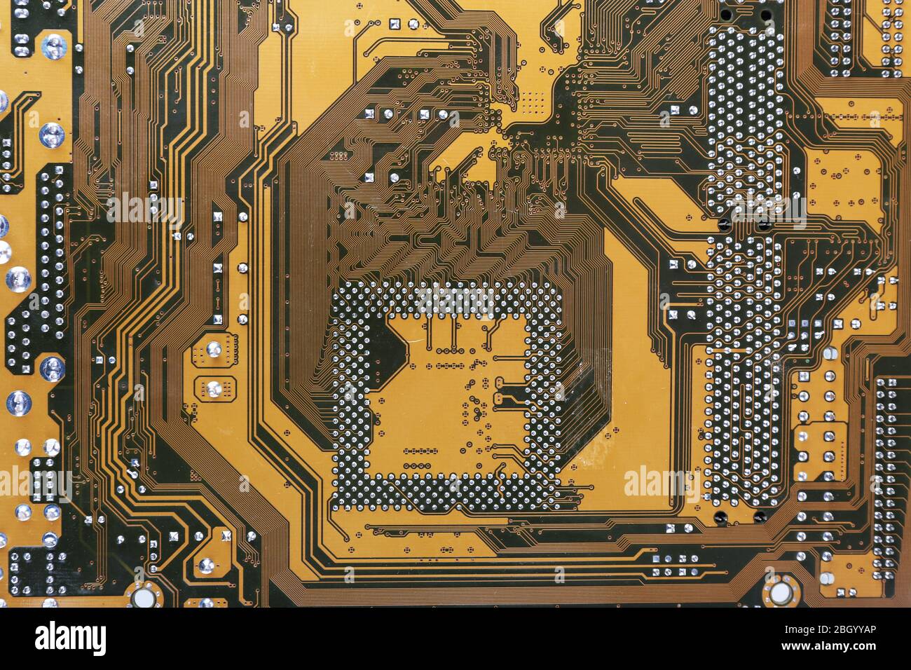 Scheda madre, vista macro Foto Stock