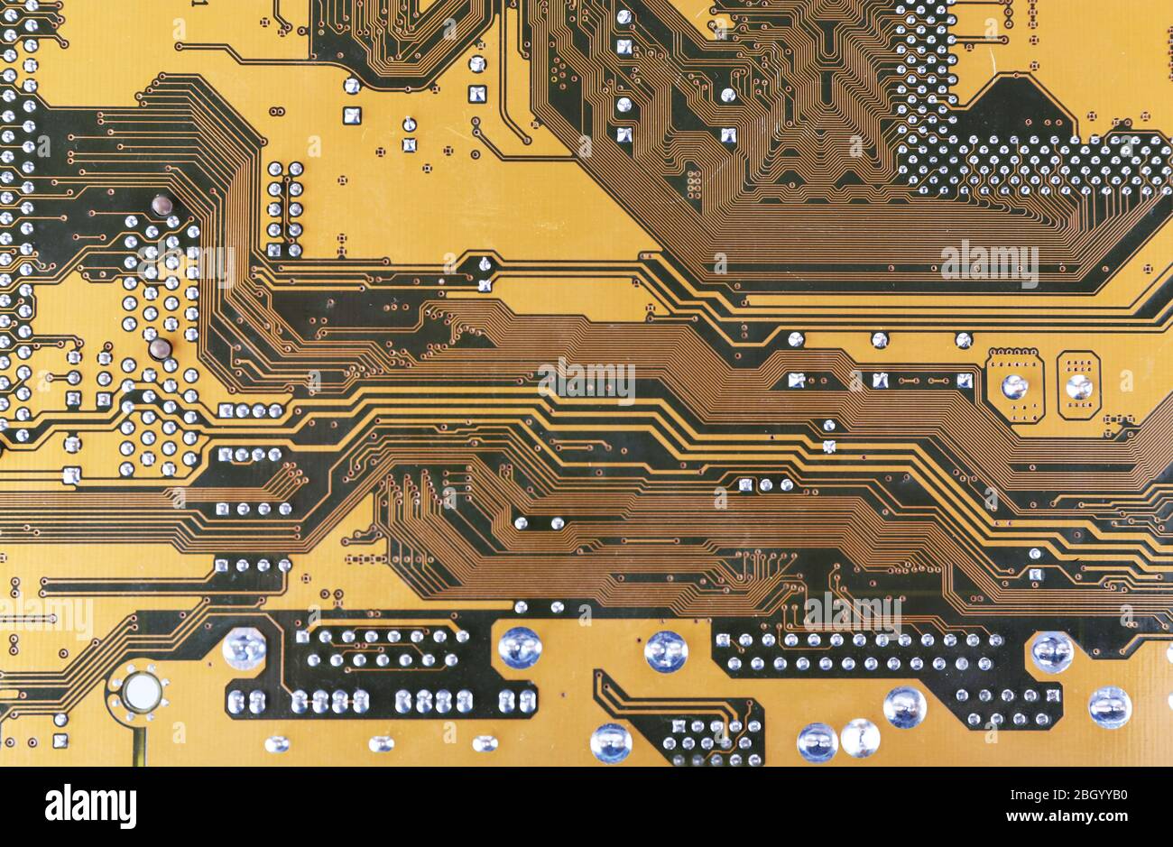Scheda madre, vista macro Foto Stock