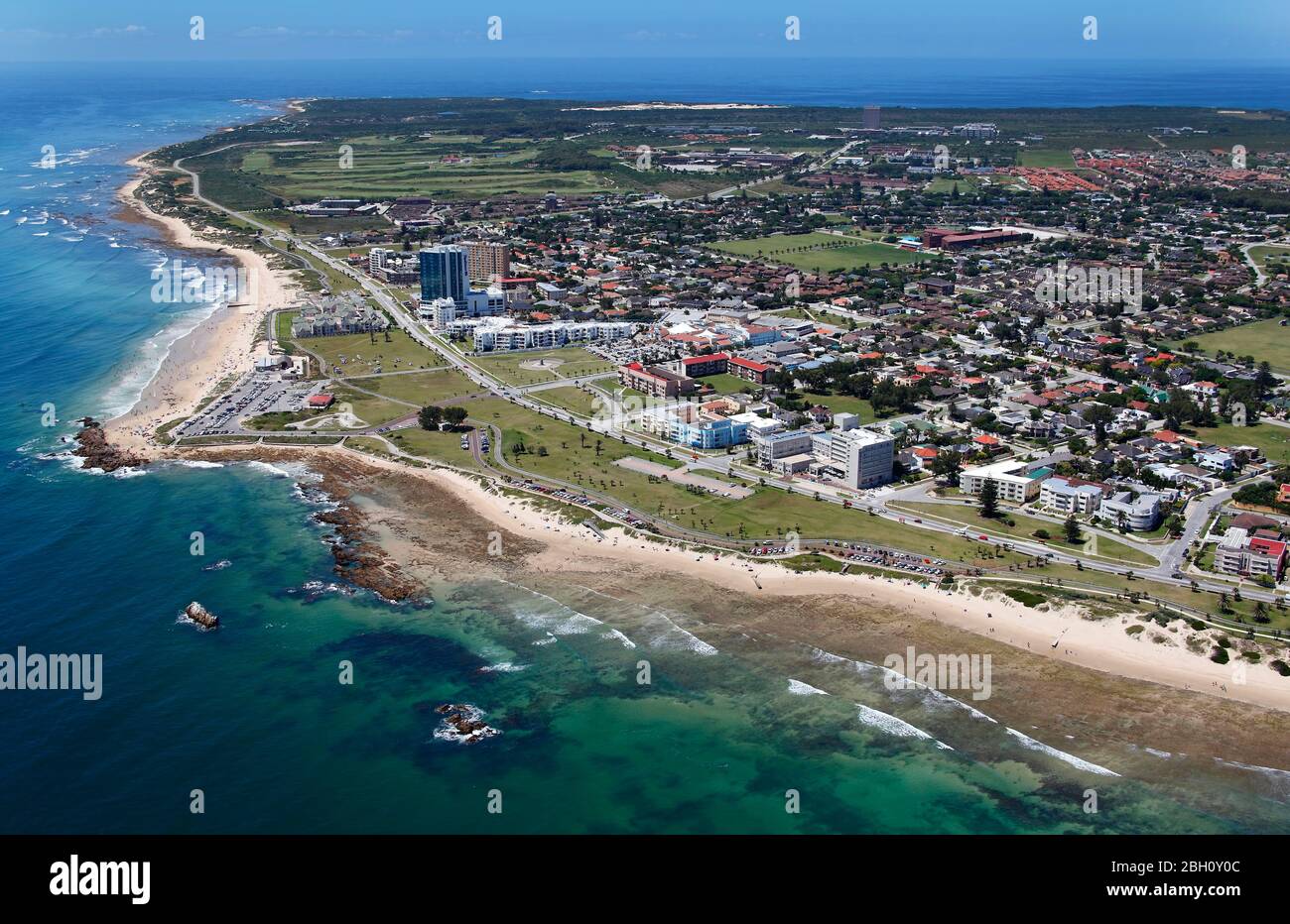 Foto aerea di Port Elizabeth Beachfront Foto Stock