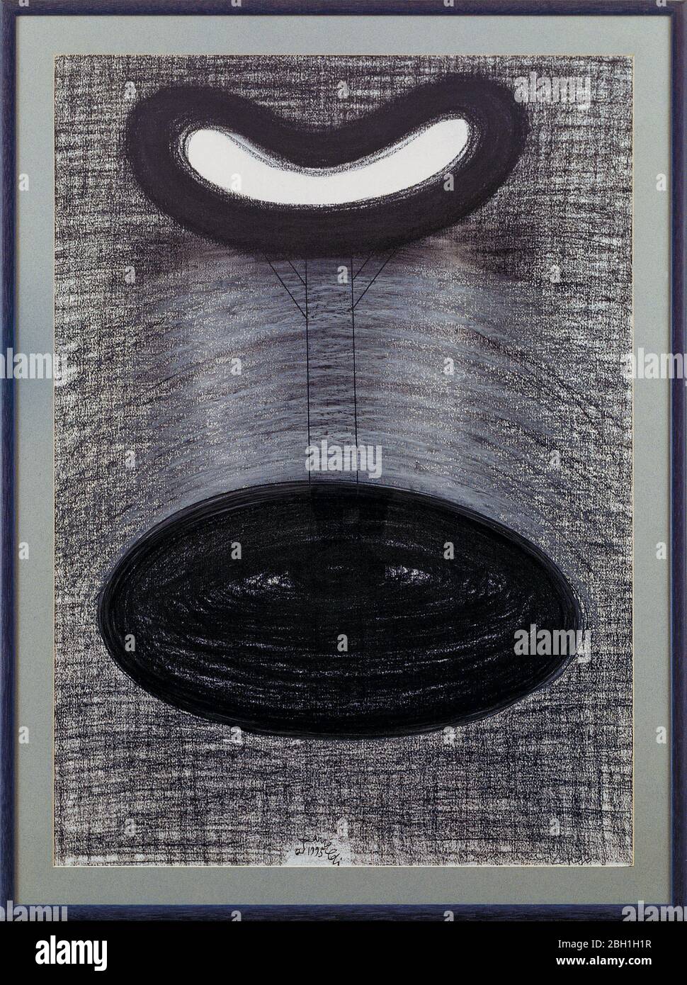 SENZA TITOLO artwork maligno su carta Renato Ranaldi CAMUSAC Museum Contemporary Art Cassino Italy Foto Stock