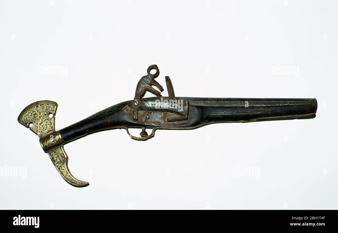 Qatar, Doha, vecchia pistola flintlock nel Museo di Doha. Foto Stock