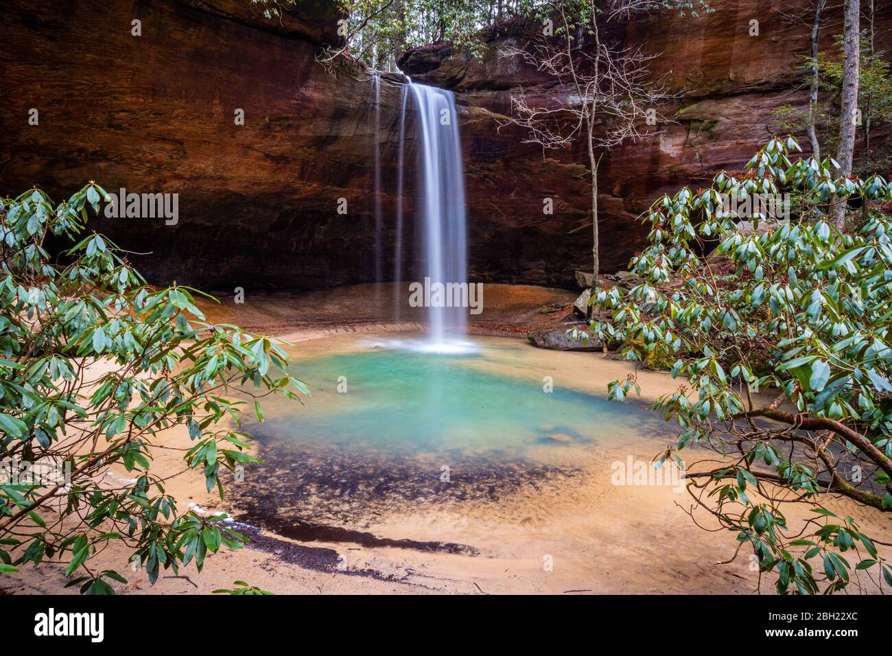 Cascate di Copperas nella Red Rover Gorge del Kentucky orientale. Foto Stock