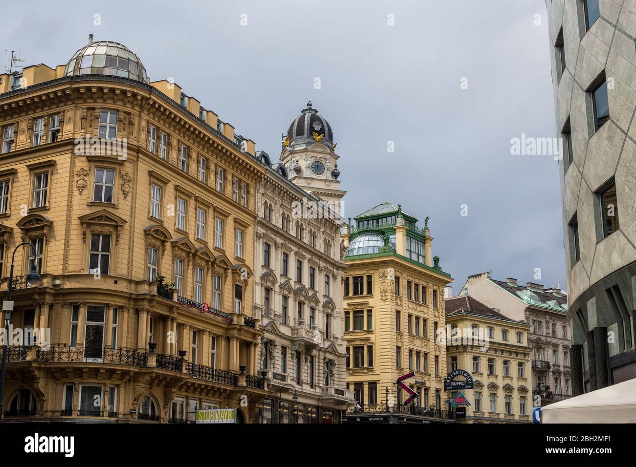 Vienna, Austria - 6 giugno 2019: Vista di via Graben nel centro di Vienna Foto Stock