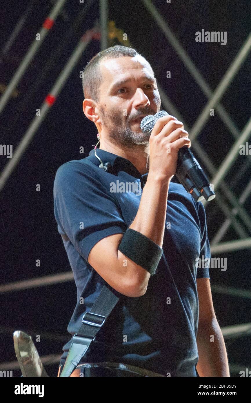 Boosta (subsonica) durante il Festival di Subsonica - la mia generazione, Concerto musicale ad ancona (AN), Italia, Settembre 07 2019 Foto Stock