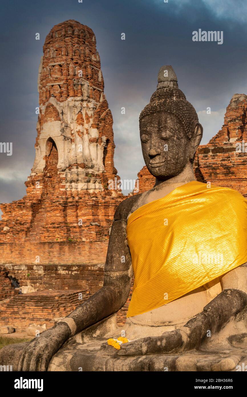 Wat Mahatat, Ayutthaya Historical Park, UNESCO World Heritage Site, Ayutthaya, Thailandia, Sud-Est asiatico, Asia Foto Stock