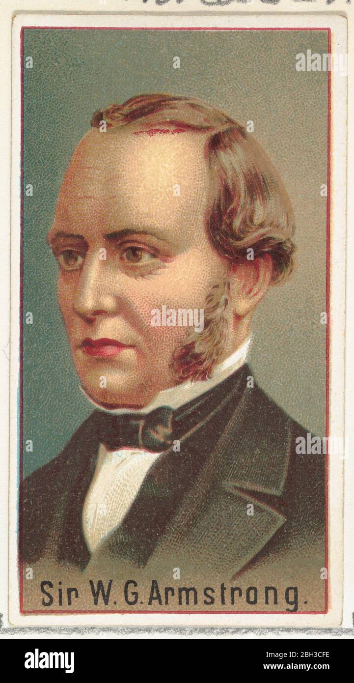 Sir W. G. Armstrong, campione di stampante per l'album souvenir degli inventori del mondo (A25) per Allen &amp; Ginter Cigarettes, 1888. Foto Stock