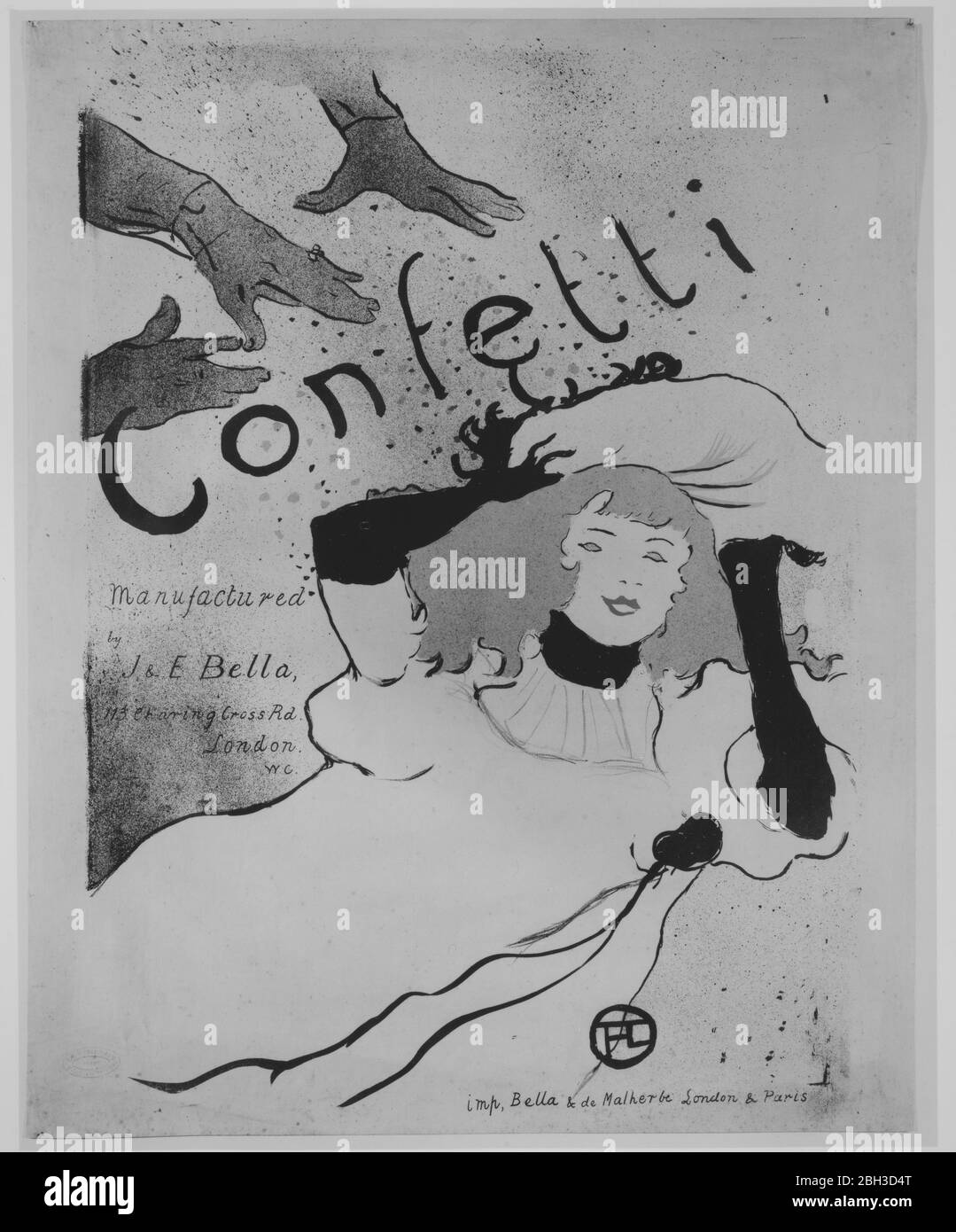 Henri de Toulouse-Lautrec, Confetti, poster 1894 Foto stock - Alamy