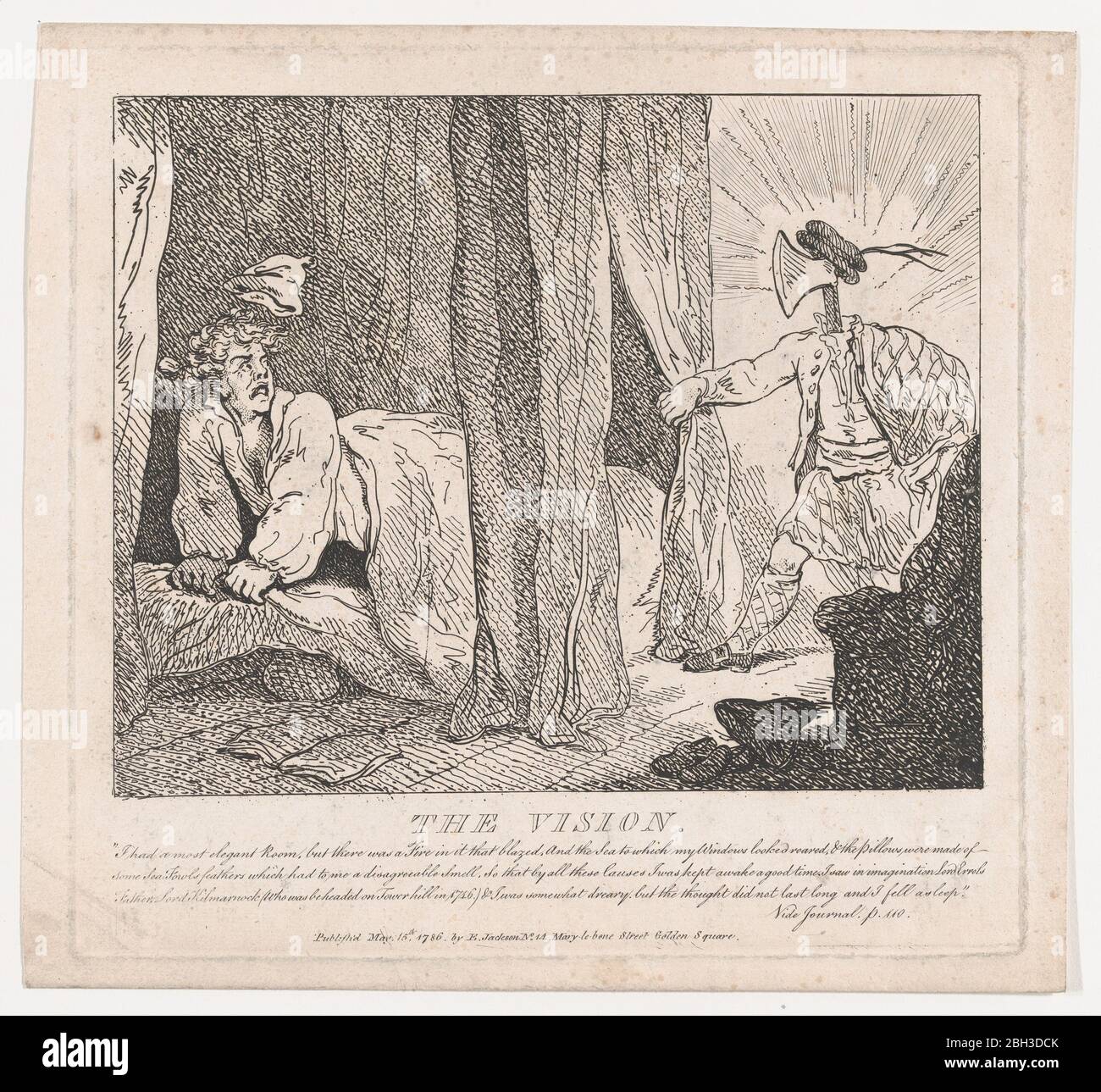 The Vision (bellezze pittoresche di Boswell, parte seconda), 15 maggio 1786. Foto Stock