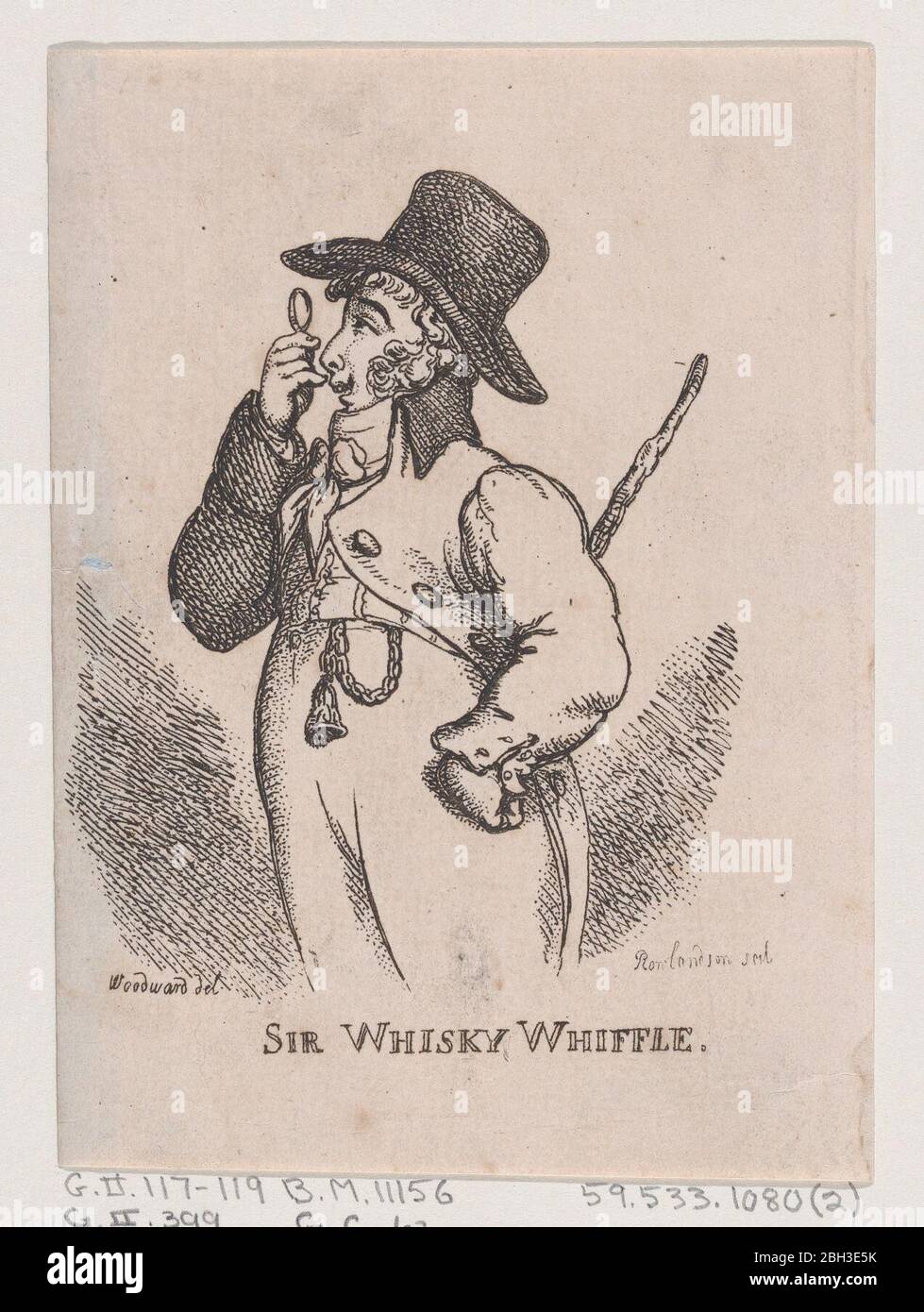 Sir Whisky Whiplle, aprile 1808. Foto Stock