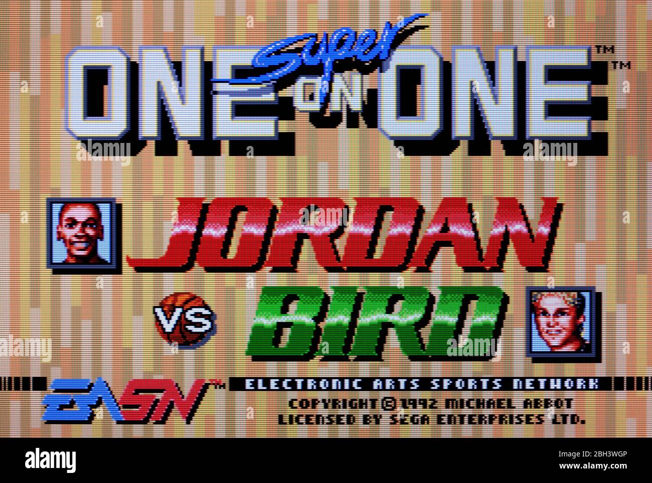 Super One su One Jordan vs Bird - sega Genesis Mega Drive - solo per uso editoriale Foto Stock