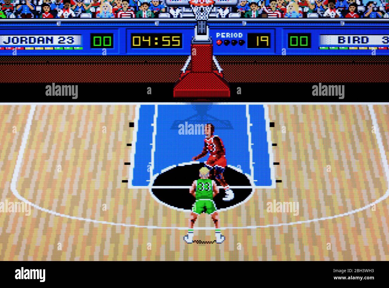 Super One su One Jordan vs Bird - sega Genesis Mega Drive - solo per uso editoriale Foto Stock